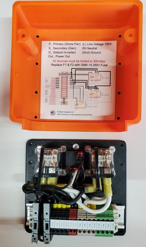 3 Way Automatic RV 30A Transfer Switch with Converter Isolation Relay