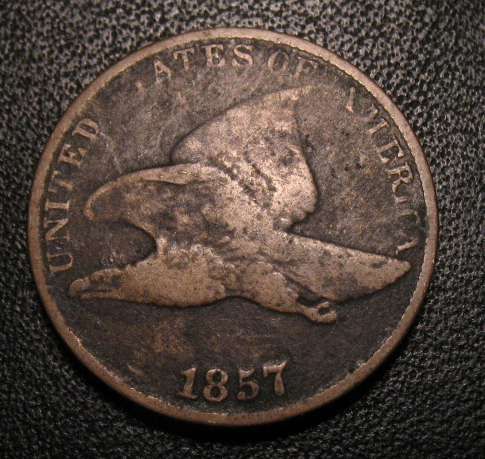 OLD US COINS 1857 FLYING EAGLE CENT PENNY