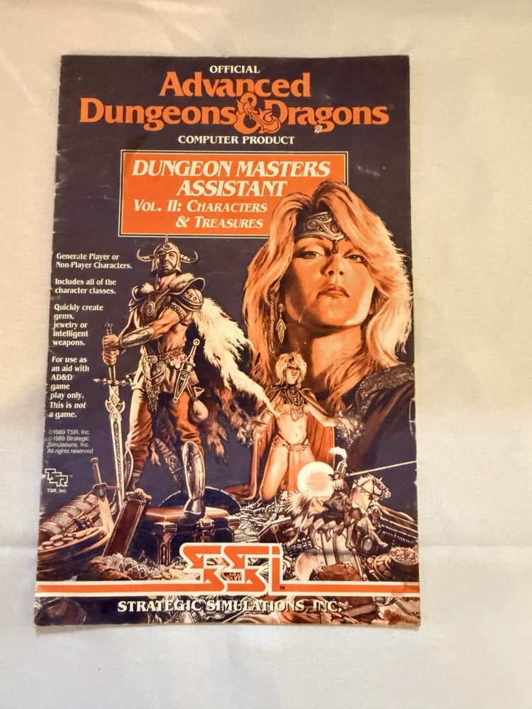 1989 TSR Advanced D&D Dungeon Masters Assistant - Vintage