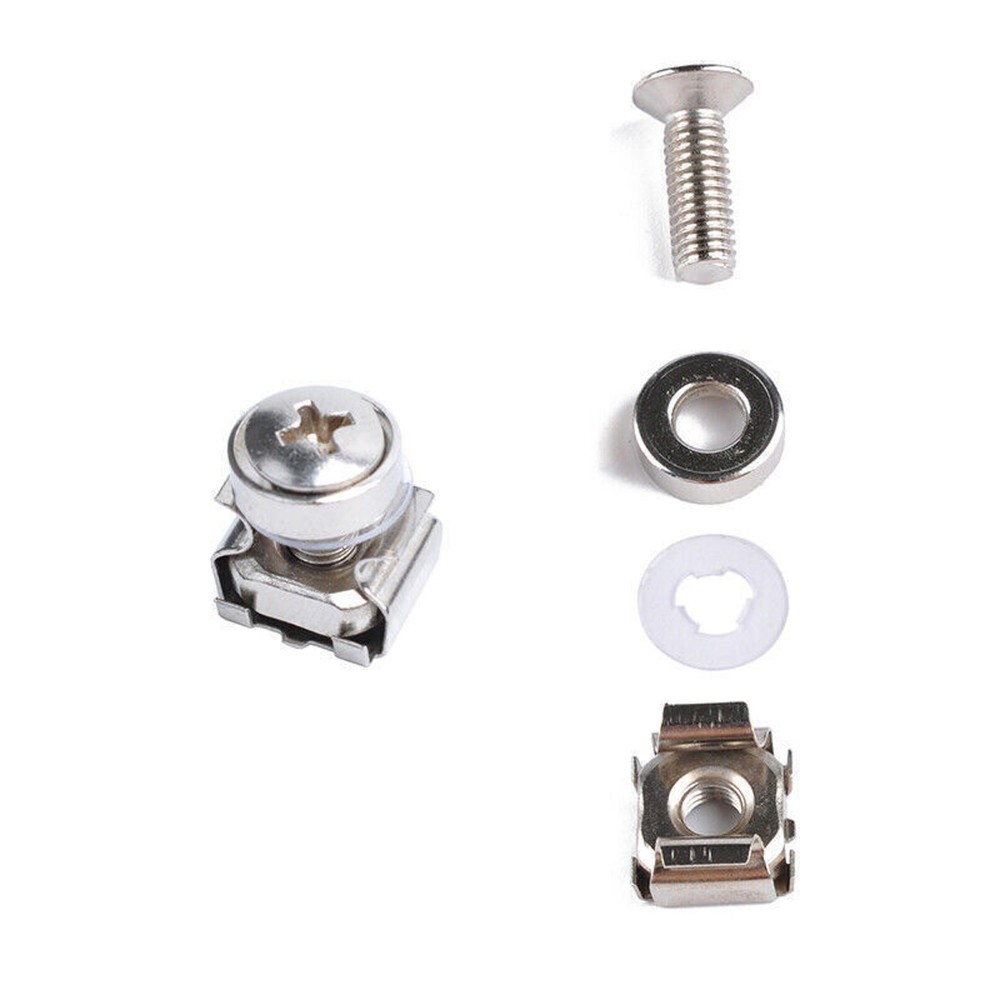 10pcs M5 Mounting Square Hole Cage Nuts & Screws For Server Rack Cabinet