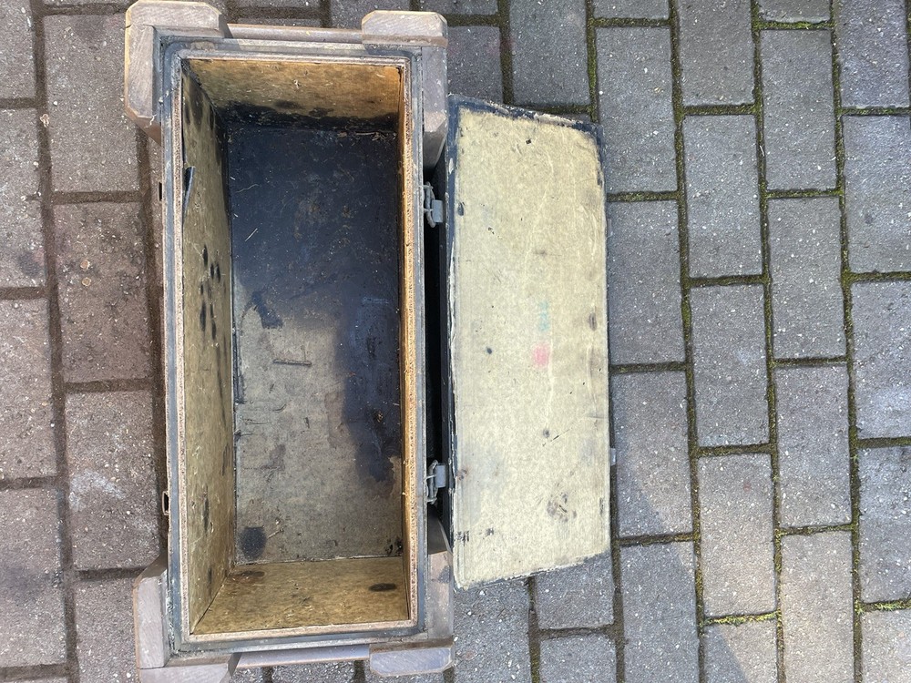 vintage British military ammunition box