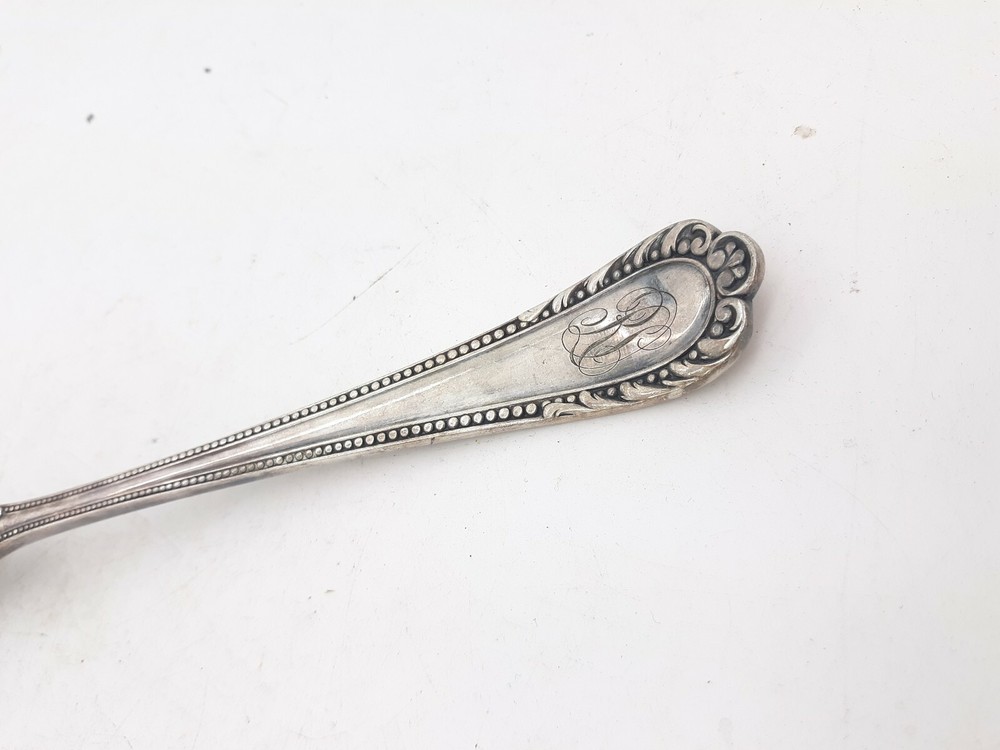 Antique 1896 Gorham Electro Plated Serving Silver Spoon Unique Design
