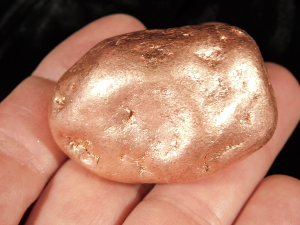 Heavy Solid 100% Natural COPPER NUGGET or Native Copper Float Michigan 184gr