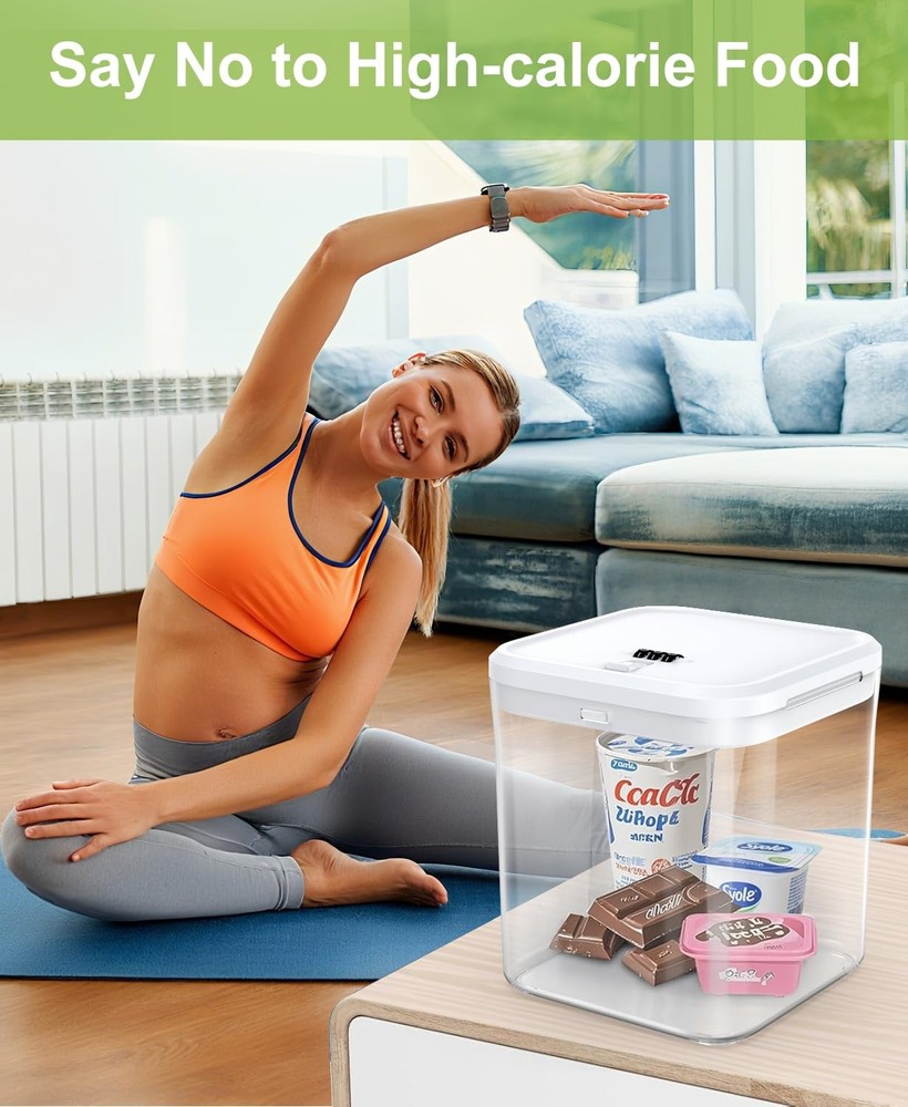 Lockable Storage Box with Combination Code - Secure Medicine Safe, Jail & Sna...