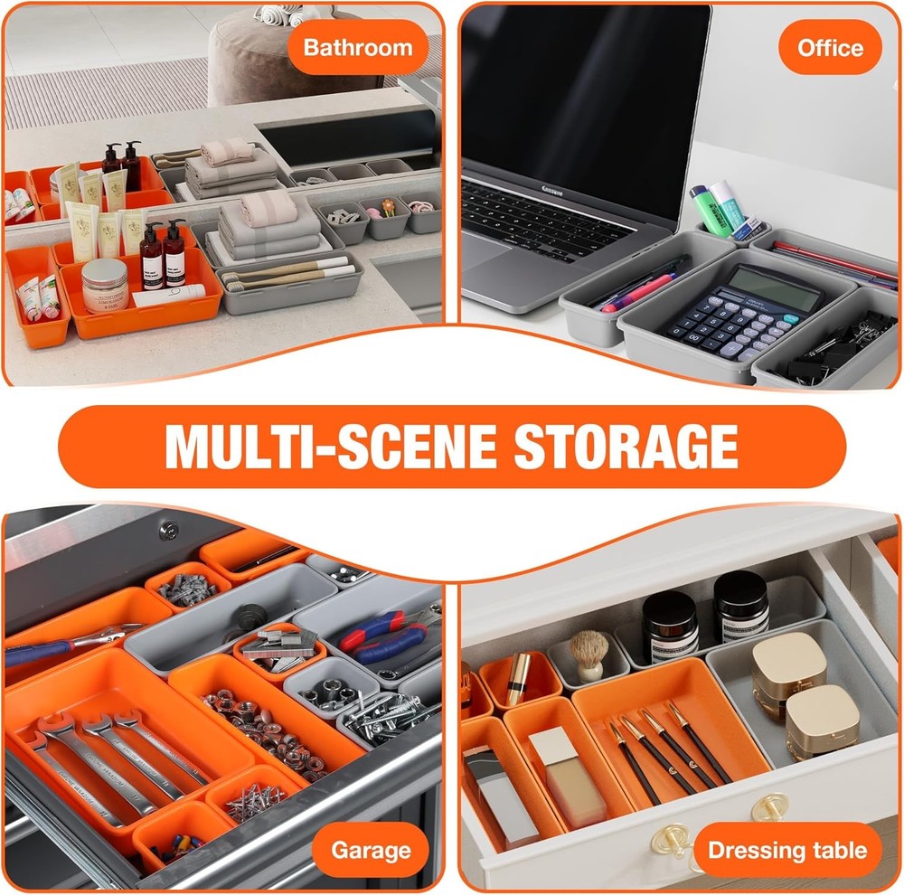 ValueMax 21 PCS Tool Box Organizer Set PP Material Interlocking Tool Organizer