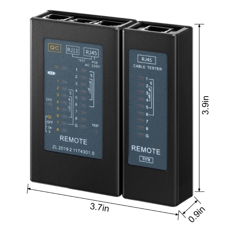 Gigabit Tester For Cable Lightweight ABS Construction