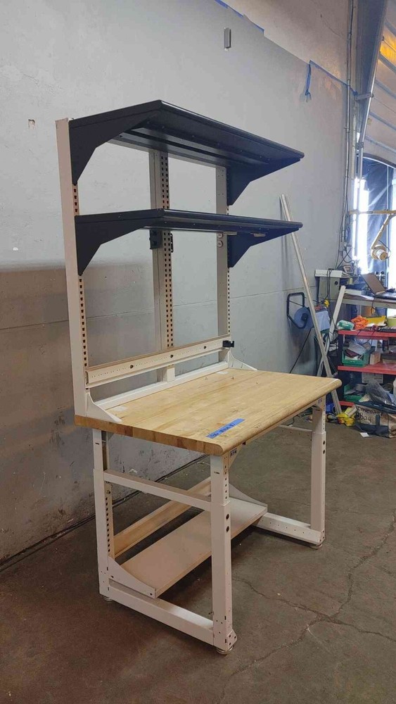 4' Standing Height Technical Desk with Reagent Shelves(103876)