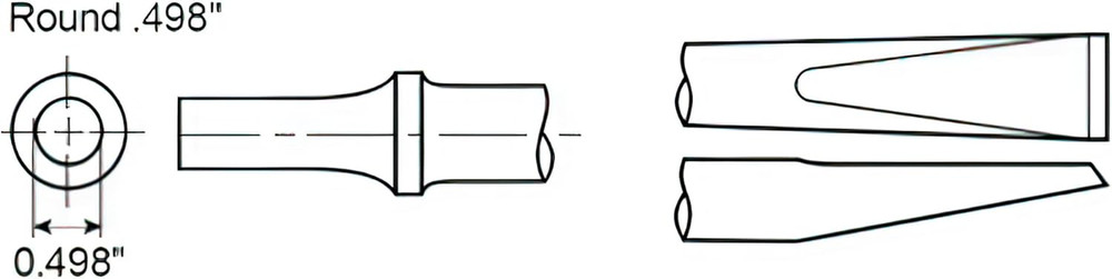 CP717 Precision Air Chisel Rivet Cutter .75" .498" Shank Tool