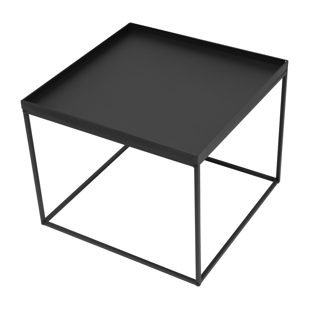 24" Square Table Metal Frame Table Portable Office Side End Table Camping Table