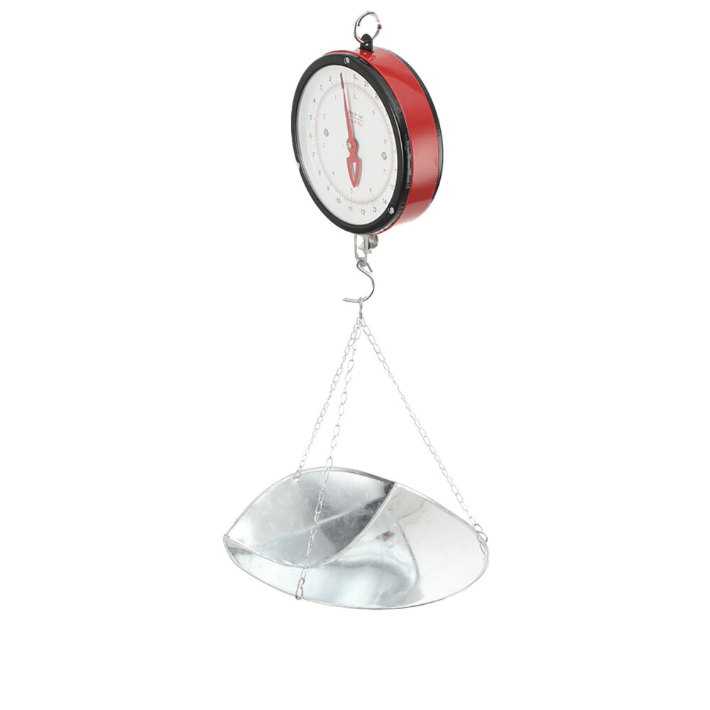 22lbs Double-sided Supermarkets Dial Hanging Scale Circular Hanging Scale