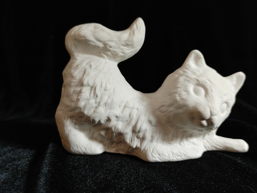 Kitten / Cat Playing - Ceramic Bisque Ready to Paint