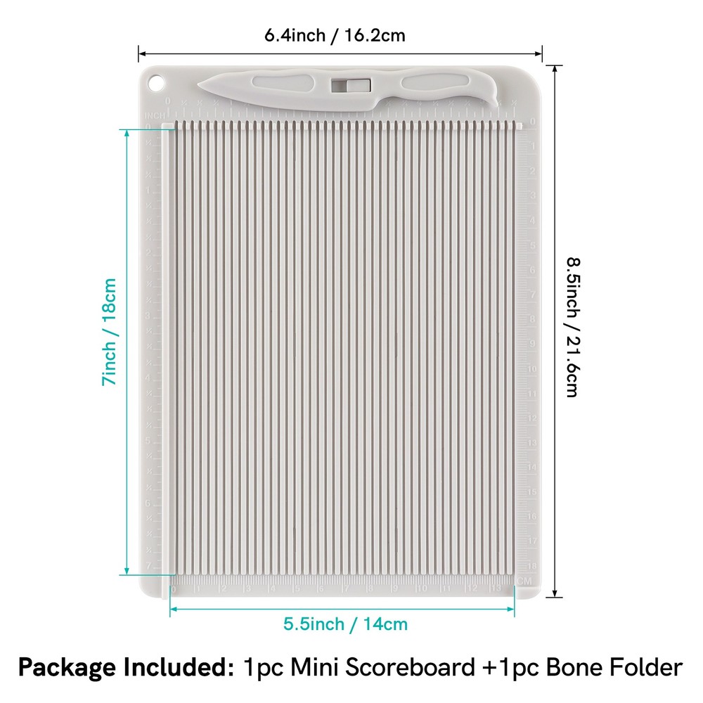 Craft Mini Scoring Board& Bone Folder Set Score and Fold Tool Envelope Maker