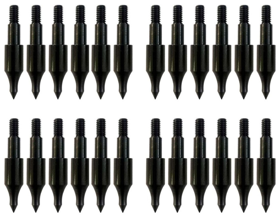 24 Archery Field Tips 100 Grain Screw-in Points for Compound Bow & Crossbow