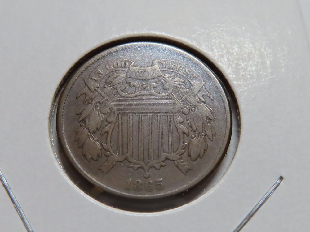 1865 Two Cent Shield Piece - Circulated but nice