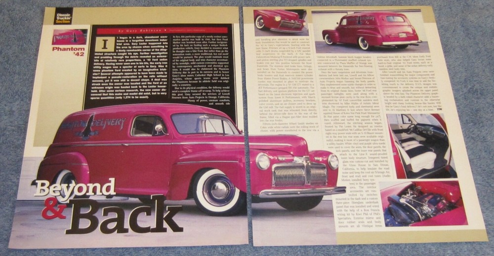 1942 Phantom Ford Sedan Delivery Resto Rod Article "Beyond & Back"