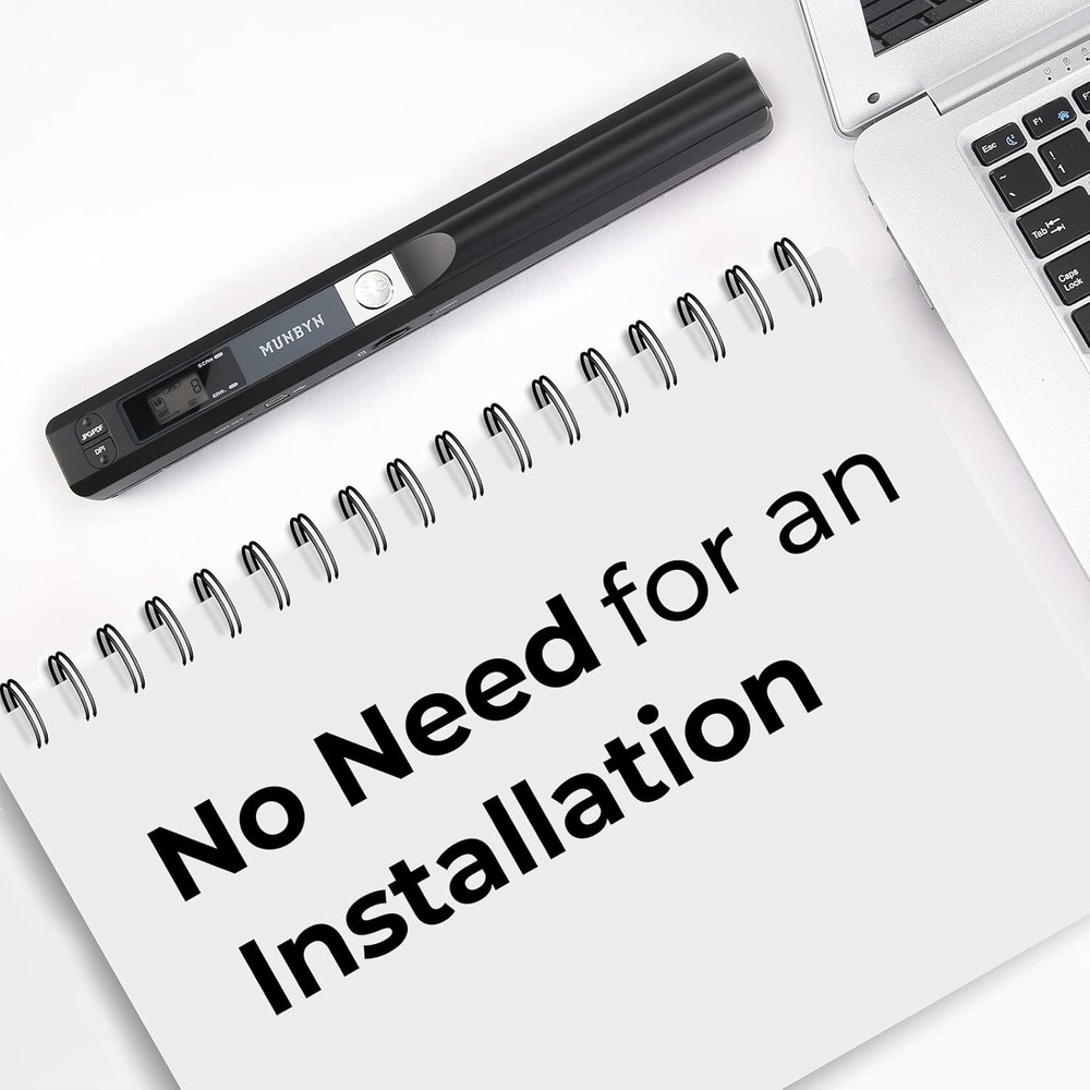 Wireless A4 Document Scanner - 900 DPI Handheld Scanner with Easy USB Transfer