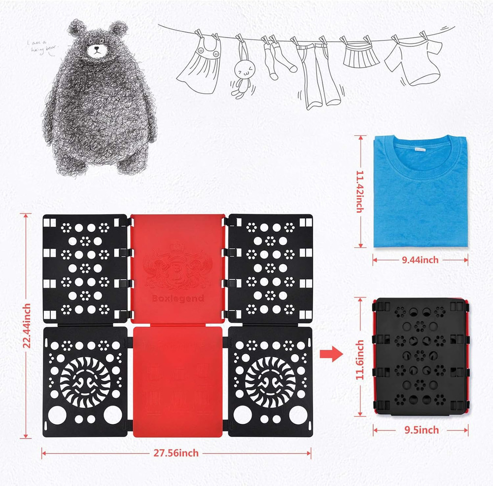 Version 3 Shirt Folding Board T Shirts Clothes Folder Durable Plastic Folding He