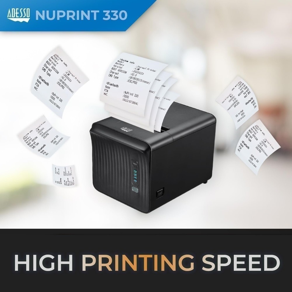 Adesso 3" (80mm) Network Interface Thermal Receipt Printer with Autocutter,...