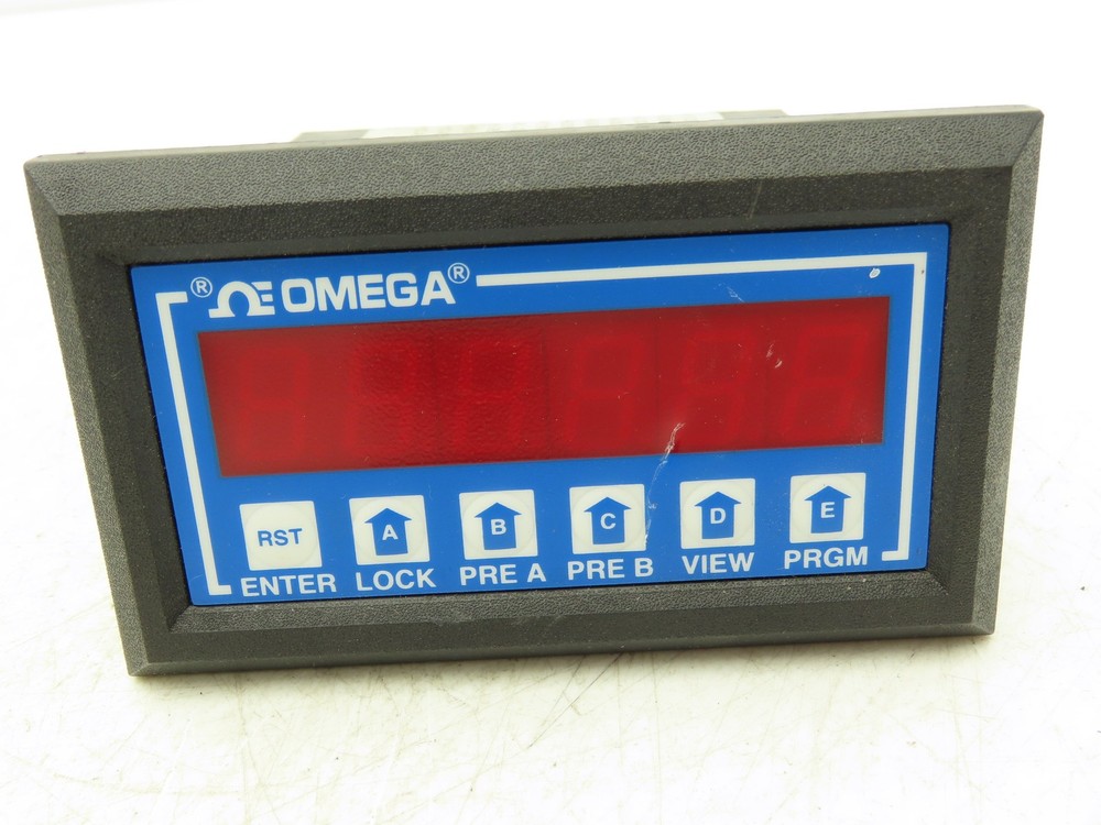 Omega DP-F75 Rate Meter Batch Control Totalizer 6 Digit Panel Meter 110V *READ*