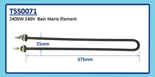 2400W 240V BAIN MARIE ELEMENT TSS0071