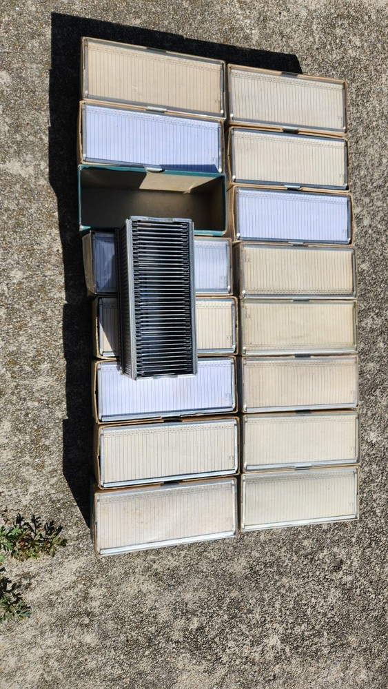 16 Airequipt Slide Projector Magazines Automatic Changer Frame Holder Aluminum