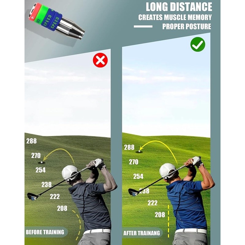 Golf Swing Trainer Adjustable Weight Speed Aid Muscle Memory Practice Tool New