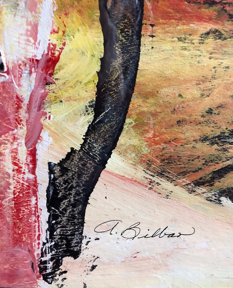 A. Bilbar signed Abstract expressionist form #1