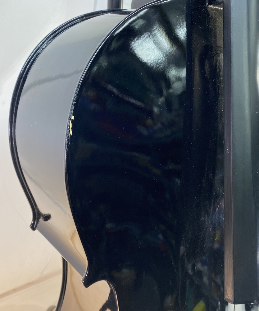 Cecilio CCO-BLACK Black 1/2 Cello NEEDS WORK READ MISSING PEGS