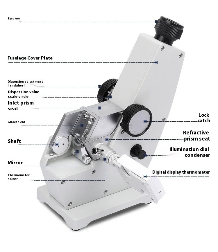 Laboratory Concentration Meter 2WAJ Monochromatic Digital Brix Refractometer