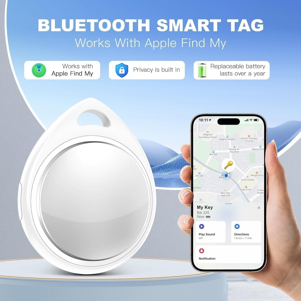 4 Pack Tracker Tags [Apple MFi Certified] Bluetooth Air Tracker Pair with App...