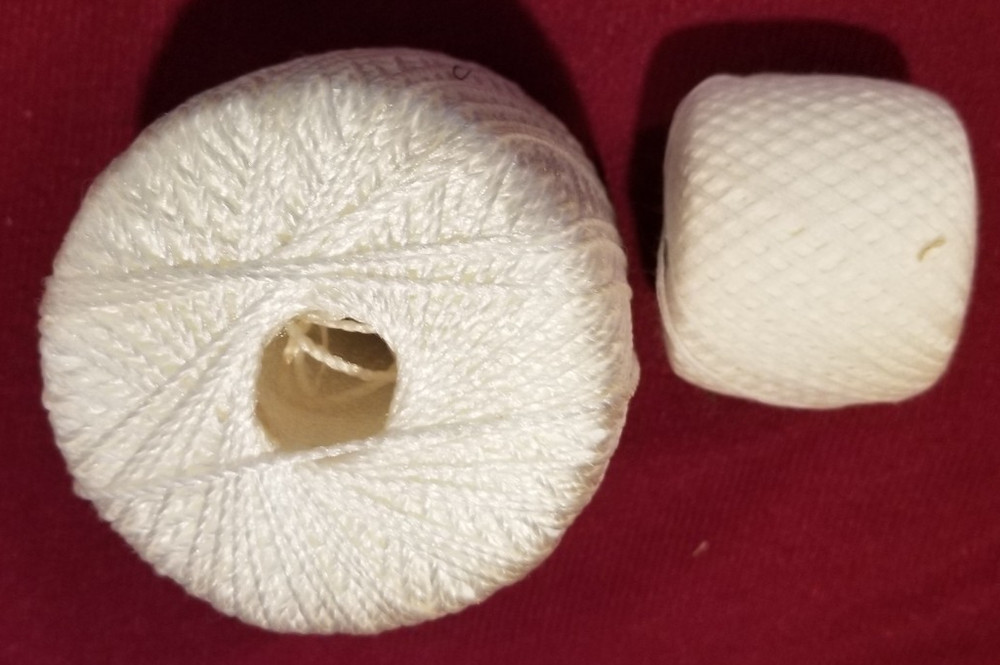 Crochet Thread White J.P. Coats and Unknown