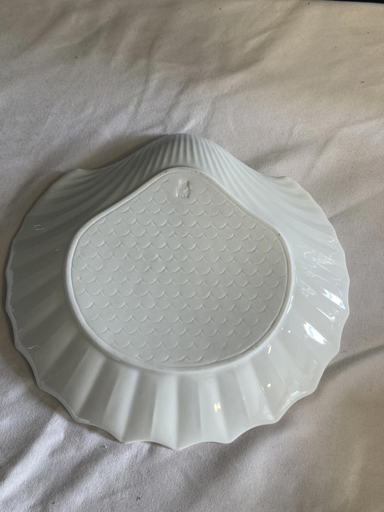 Vintage White Seashell Serving Dish