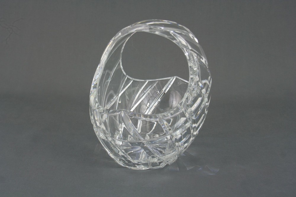 Lead Crystal Cut Glass Basket