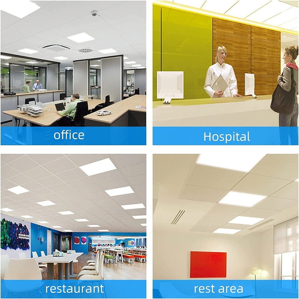 4 Pack 2x4 FT LED Panel Light,75Watt Drop Ceiling Lights, 5000K Daylight White