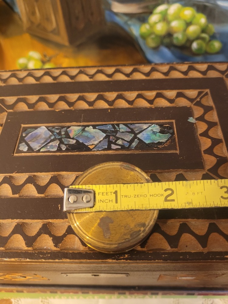 Antique Brass Glass Locking Compass