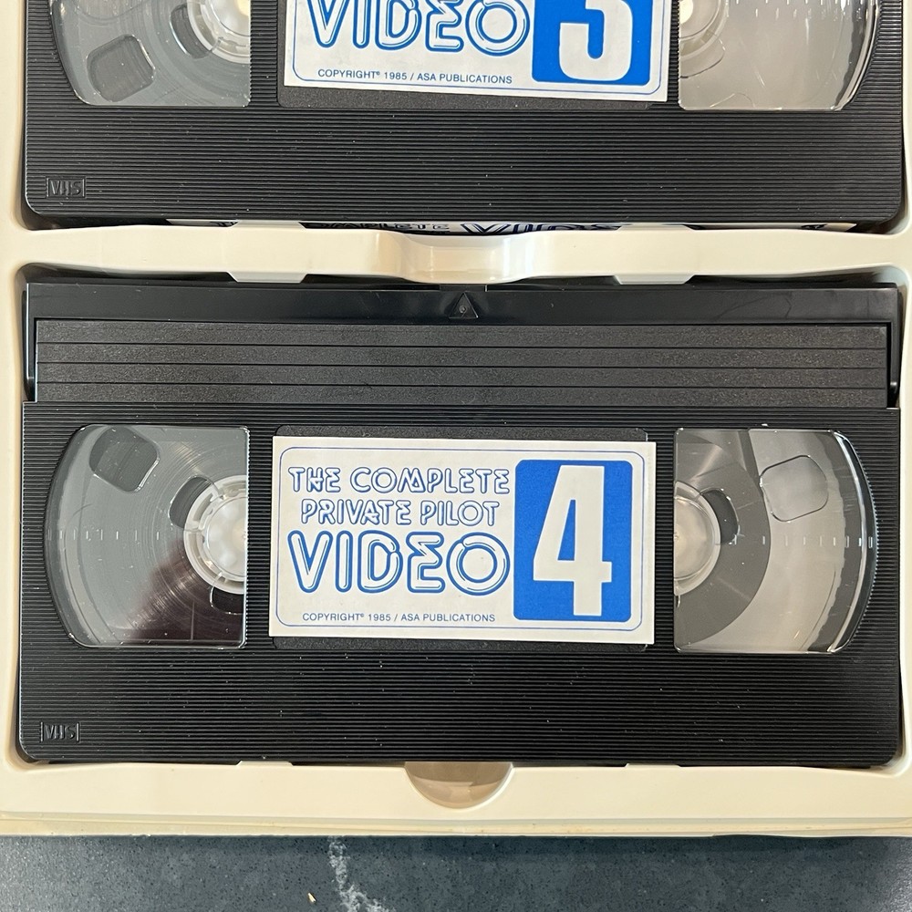 THE COMPLETE PRIVATE PILOT VIDEO 4 VHS Set ASA Aviation Instruction Tutorial