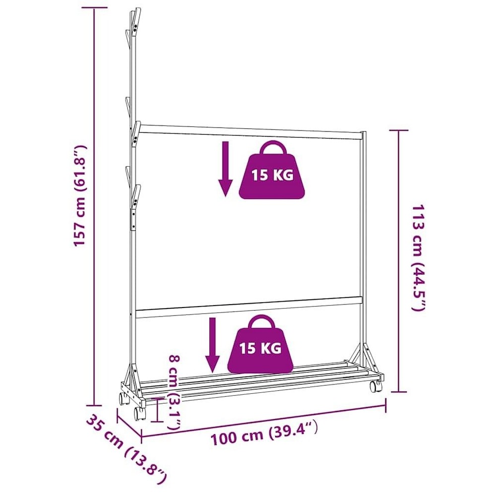 Clothes Rack Bamboo Medium Bamboo Clothes Rack Rectangular