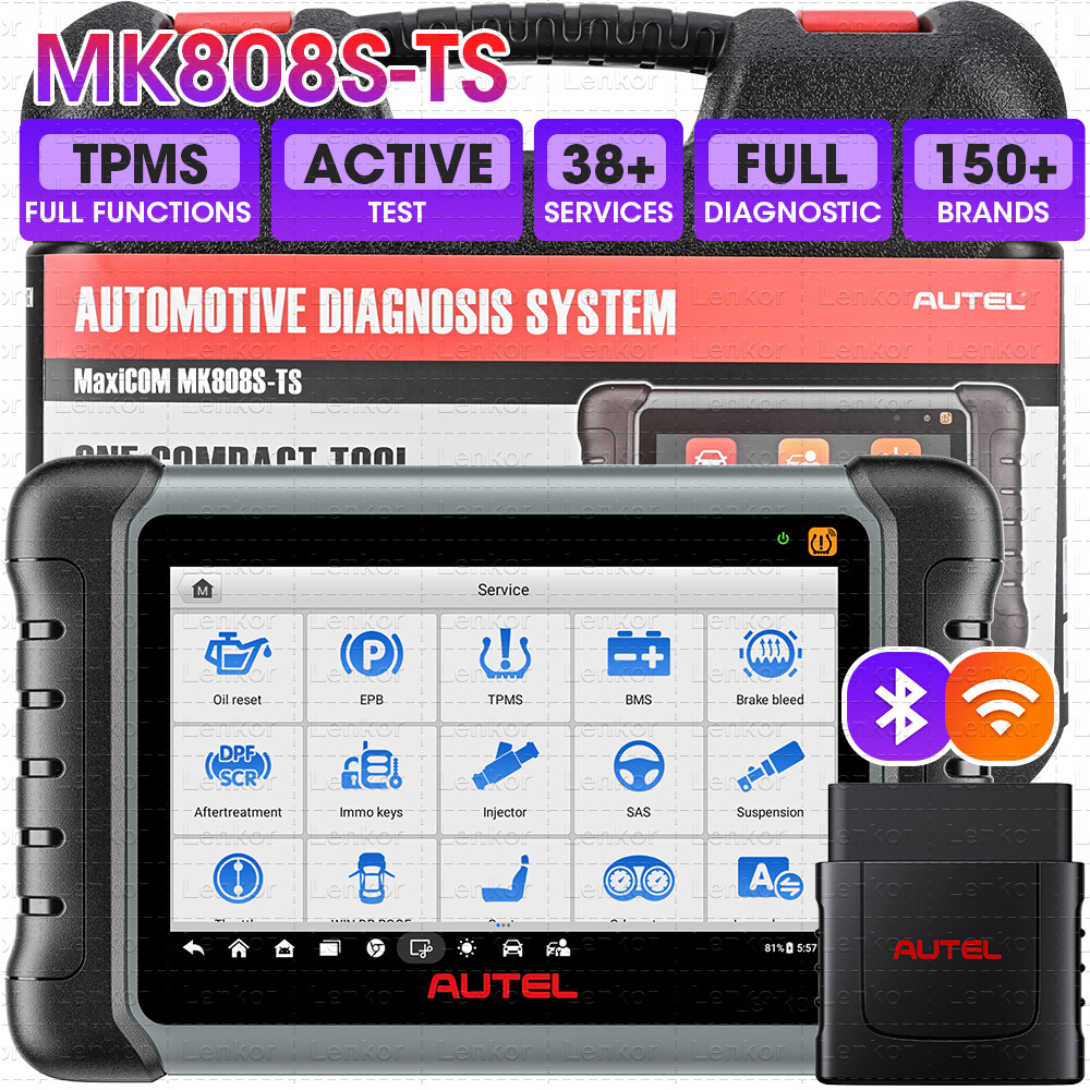 Autel MK808S-TS Bluetooth OBD2 Diagnostic Scanner TPMS Programming KEY Coding