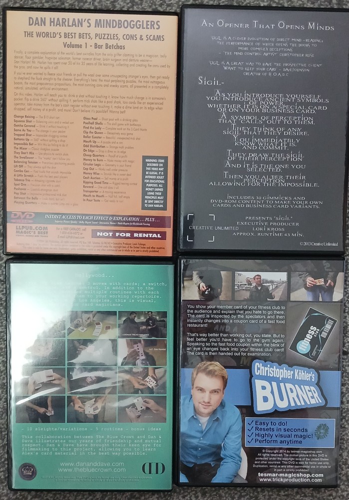 4 X Magic Dvds