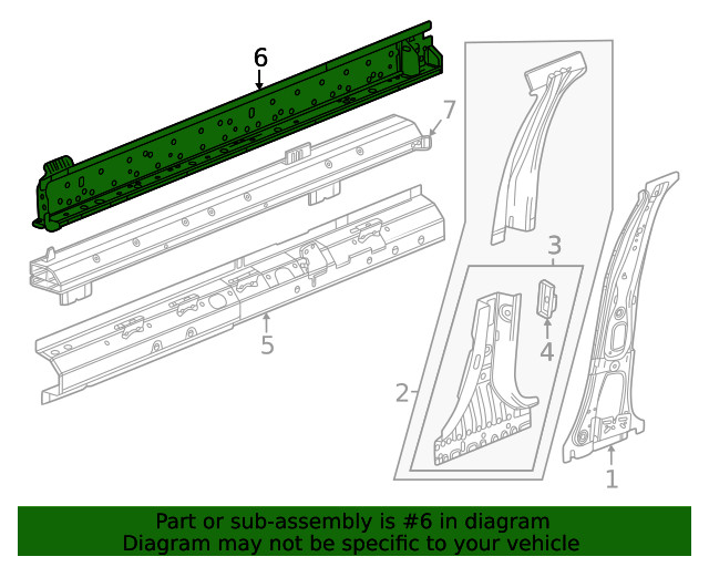 Genuine GM Outer Rocker Panel 86544439