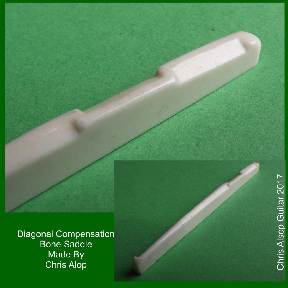 Diagonal Compensating Bone Guitar Saddle. You give Height, Width, Length. PS001d