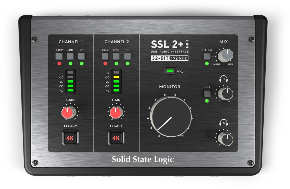 Solid State Logic SSL2+-MKII 32-Bit 192kHz 2x4 USB-C Audio Interface