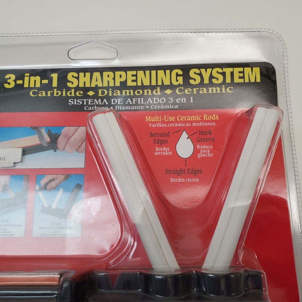 NEW Smith's 3-in-1 Sharpening System Carbide Diamond Ceramic