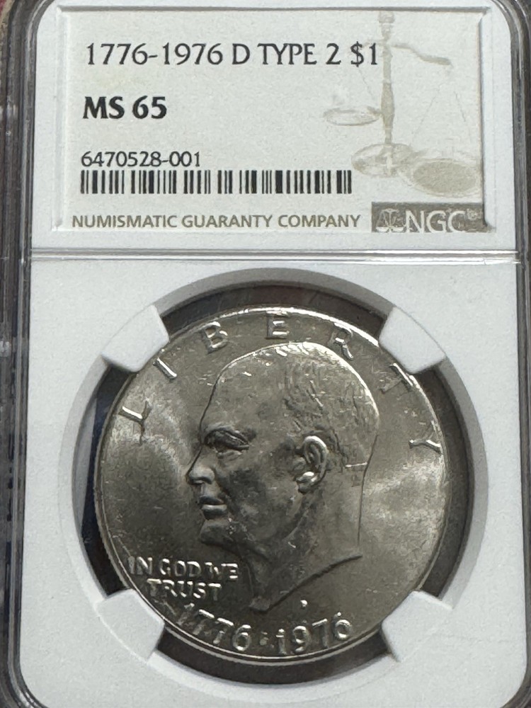 1976-d Eisenhower Clad Type 2 Dollar, NGC MS65, Free shipping