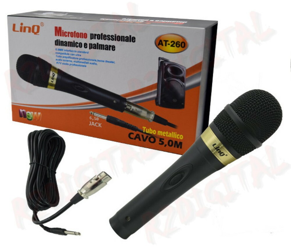 KARAOKE MICROPHONE KIT PROFESSIONAL DYNAMIC STEREO AUDIO CABLE SINGING ANIMATOR