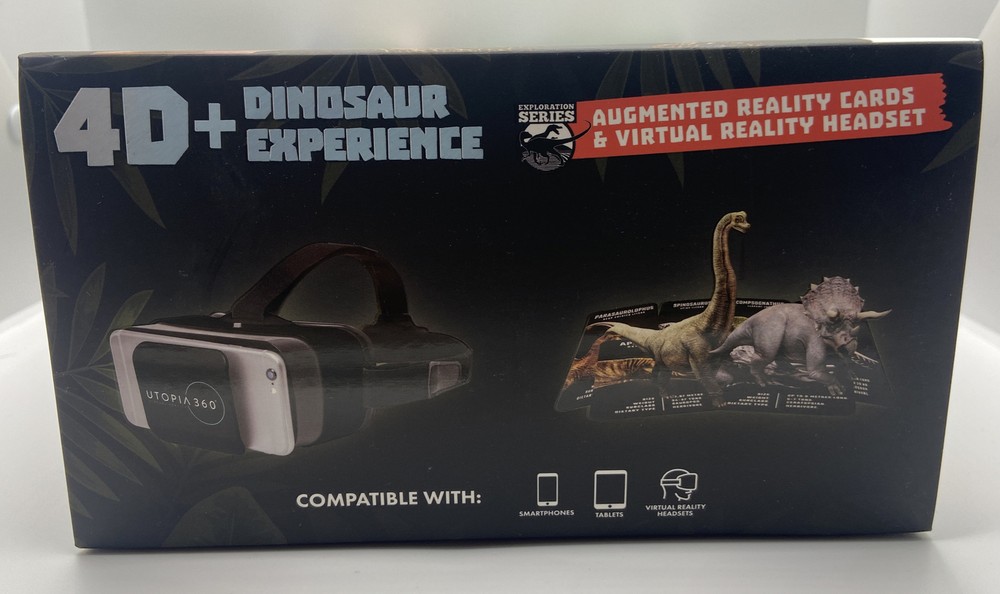 4D+ Utopia 360° Dinosaur Experience Augmented Reality Cards & VR Headset