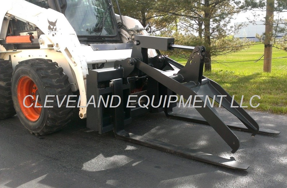 NEW HD FORK GRAPPLE ATTACHMENT skid steer loader tractor bucket rake root clamp