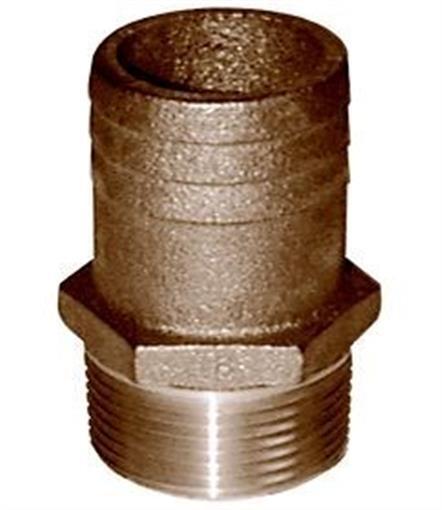 Groco FF Bronze Full Flow Pipe-To Hose Adapter With NPT Thread FF-500