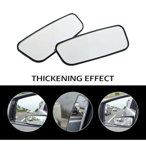 2 PCS Blind Spot Mirror, Framed Rectangular Adjustable Blind Spot Mirror, HD