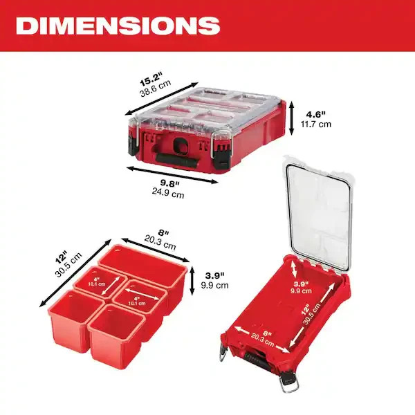 PACKOUT 5-Compartment Small Parts Organizer (2-Pack)